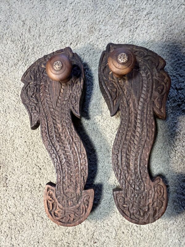 Padukas  wooden in fish design #1