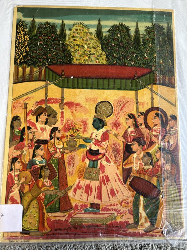 Poster Krishna and Gopis during Holi