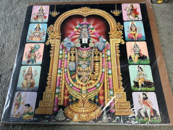 Painting  Balaji with Avatars of Vishnu