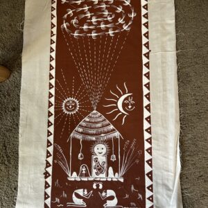 Worli painting with Gavdevi, rectangular
